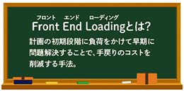 Front End Loading(フロント エンド ローディング)とは? Front End Loading(フロント エンド ローディング)とは?